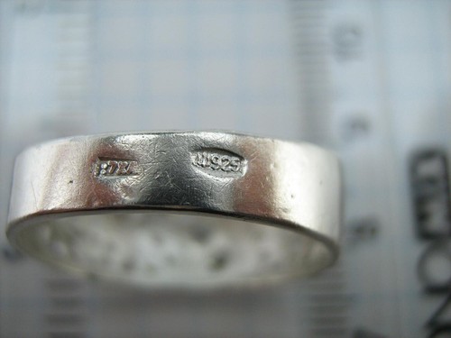 925 Sterling Silver Ring Band US size 10.5 Openwork Filigree Three CZ Stones - Picture 9 of 14