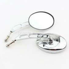 Oval Chrome Motorcycle Rearview Side Mirrors For Harley Tour Glide Wide Glide Oval Chrome Motorcycle Rearview Side Mirrors For Harley Tour Glide Wide Glide