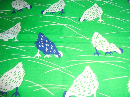 Chicken fabric, 100% cotton, new, size 26" x 58" - Picture 2 of 3
