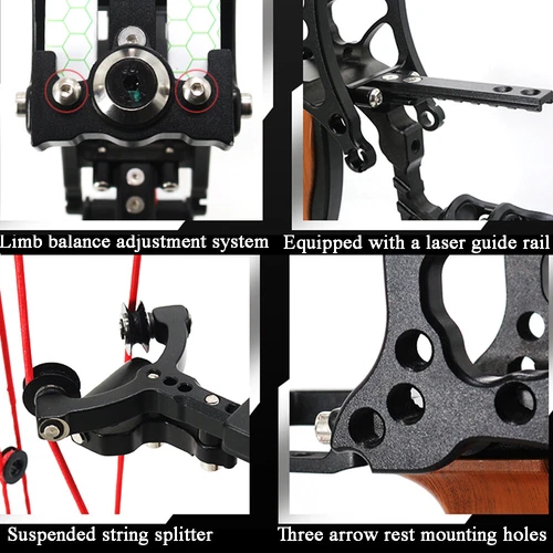 Compound Bow 30-75lbs Steel Ball Arrows set Dual-use Hunting RH LH Archery Shot - Picture 10 of 43