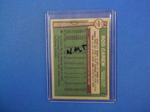 1976 Topps Baseball # 400 Rod Carew NMT - Picture 2 of 2