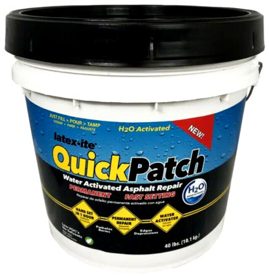 Latex-ite Quick Patch H2O Water Activated Asphalt Permanent Repair - 3.5 Gal.