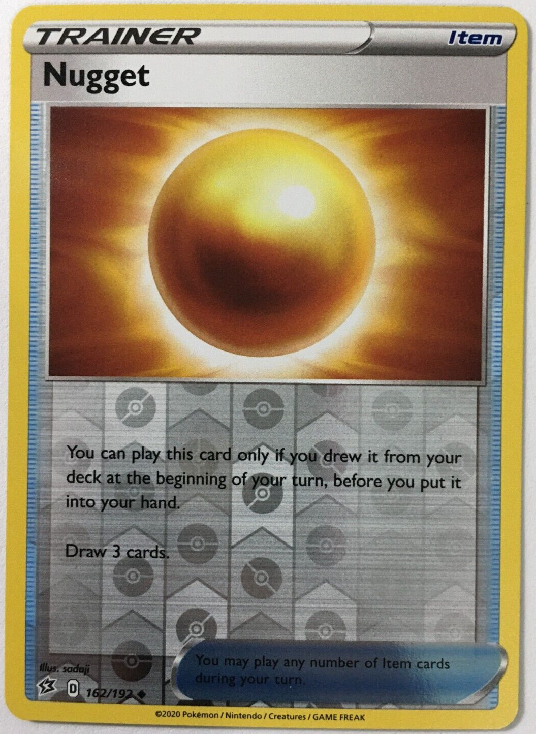 Pokemon - Rebel Clash - NUGGET - 162/192 - Reverse Holo - NM/M