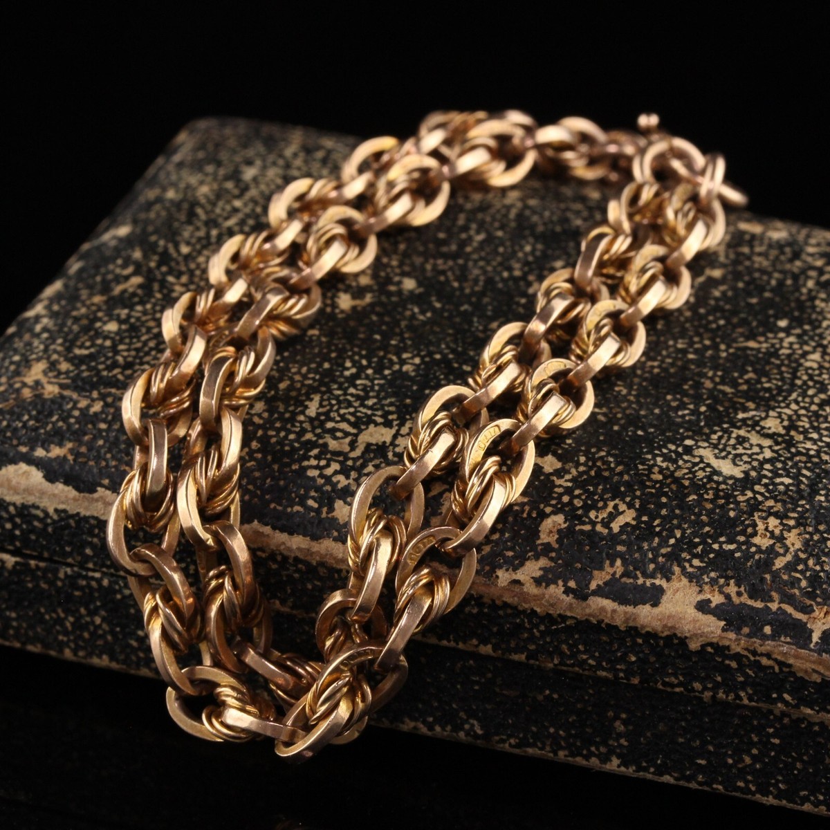 Antique Victorian 9K Yellow Gold Twist Chain Bracelet | eBay Antique Victorian 9K Yellow Gold Twist Chain Bracelet | eBay