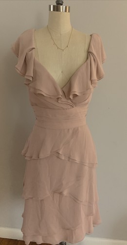 Watters Bridemaids Dress color BUFF Nude short dress - 第 2/12 張圖片