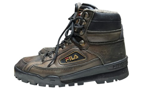 FILA Trailblazer Black Vintage Rave / Ankle Hiking Boots SZ 7.5 Men’s Retro 90s - Picture 4 of 13