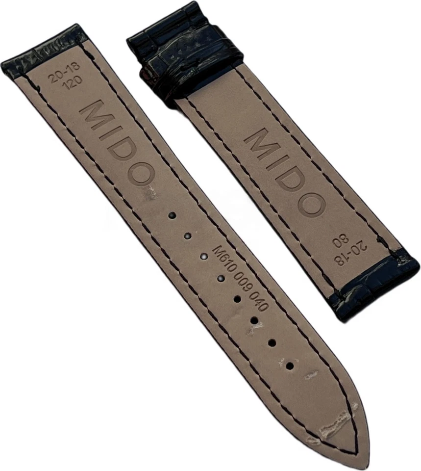 MIDO - PULSERA - CUERO GENUINO - 20 x 18MM - NEGRO - NOS Foto 2 de 2