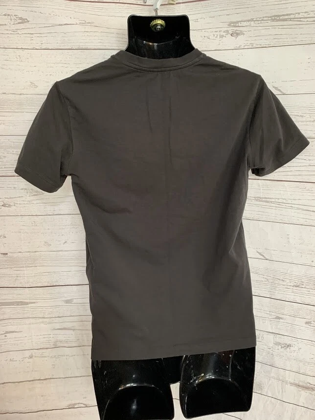 Camiseta masculina Bikkembergs cinza escuro mistura de algodão manga curta tamanho XS - Imagem 3 de 4