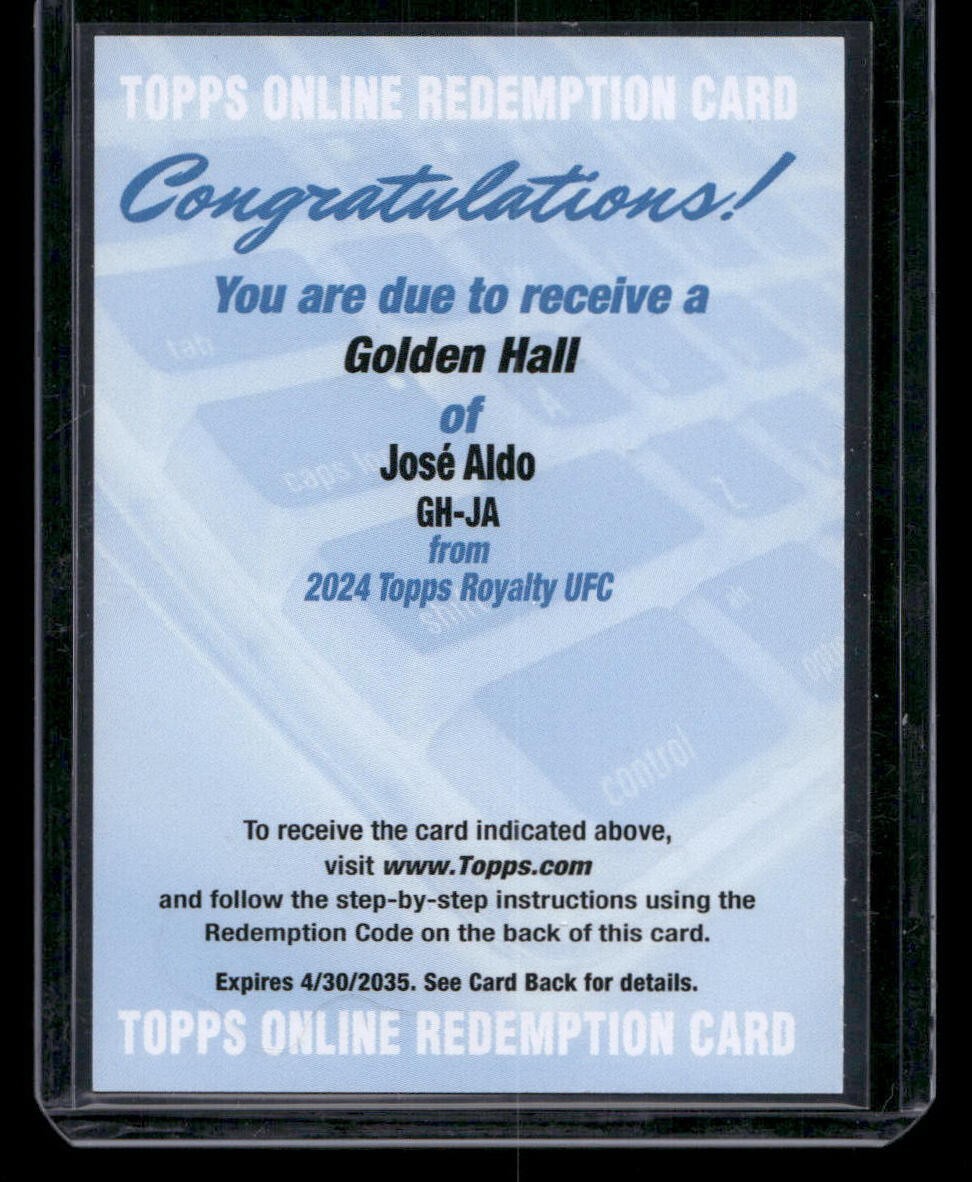 その他 Jose Aldo Autographed Relic card 2024 Topps Midnight UFC JOSE ALDO Stroke of Midnight Auto