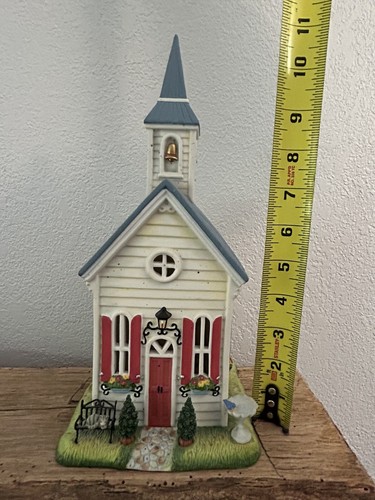 VTG RARE Partylite Winding Ln Village Church Susan Widget Chapel Candle Holder - Picture 13 of 13