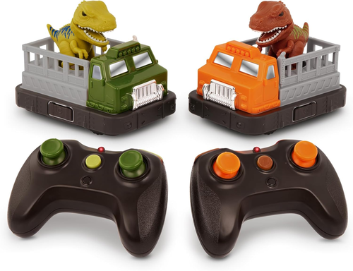 Terra by Battat RC Bumper Cars: Tarbosaurus Remote Control Battle Trucks Set New - Picture 3 of 7