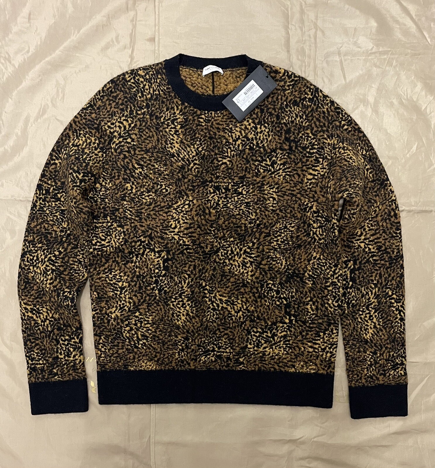 Maglione Saint Laurent leopardato jacquard taglia L $1560