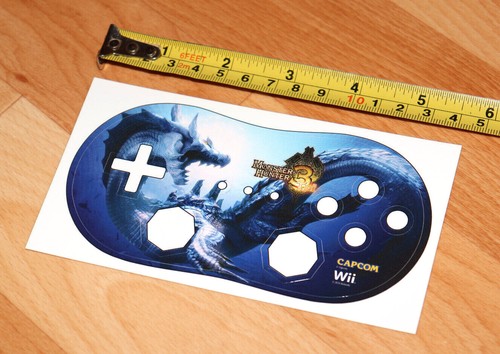 2010 Nintendo Monster Hunter 3 Tri Capcom Wii Promo Sticker For Wii Controller - Picture 5 of 6