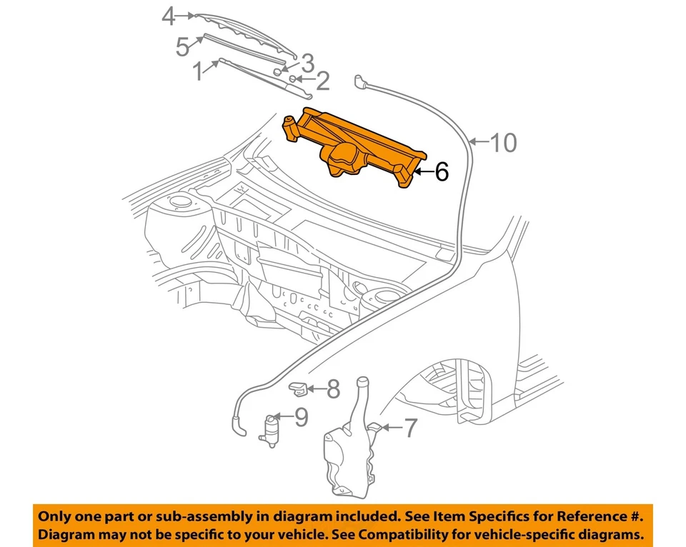 Acoplamiento de limpiaparabrisas usado se adapta a: Chevrolet Malibu VIN N 2001 4º dígito Classi Foto 3 de 4