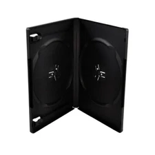25 Maxtek Standard 14mm Double 2 CD DVD Disc Capacity Black Case Movie Video Box