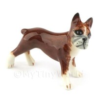 Puppenhaus Miniatur Keramik Erwachsene Bull Hund