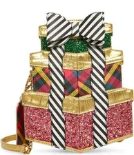 Betsey Johnson Kitsch Stack of Gifts Crossbody Bag Holiday Presents BJ33535F New