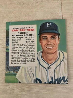 Vintage Duke Snider Red Man Chewing Tobacco card