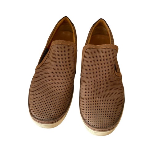 Donald J. Pliner Travis Slip-On Loafers Shoes Mens 10M Leather Travel Brown