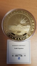 Giant Mint 137 Grams USA Brasher Doubloon 1787 Replica Gold Plated Proof