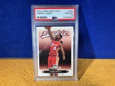 L10-82 BASKETBALL CARD - LeBRON JAMES ROOKIE - PSA GRADE 10 -2003 UPPER DECK MVP
