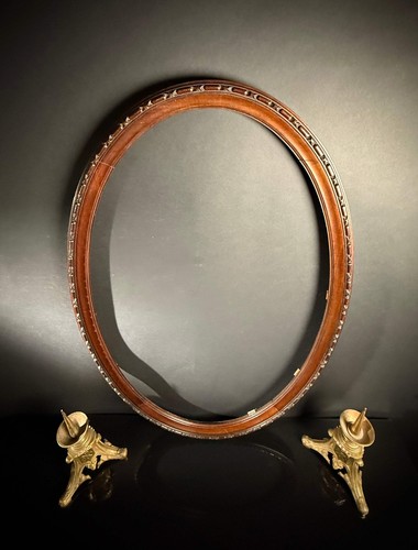 Extra Large (100cm) Oval Wood Vintage Picture Frame / Mirror Frame - Picture 9 of 10
