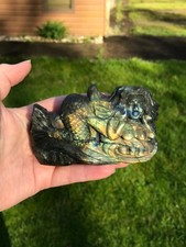 Huge Carved Labradorite Mermaid Artisan Handcrafted