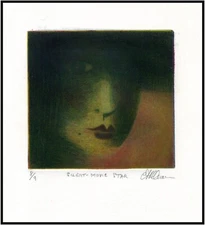 SILENT MOVIE STAR Portrait. Original MEZZOTINT Signed Limited-Edition