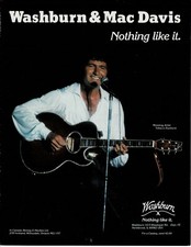 Washburn Guitars - MAC DAVIS - 1983 Print Advertisement