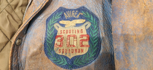 Vintage! Avirex Mohawks National Play Offs Baseball Lederjacke abgenutzt S ~XL - Bild 7 von 22