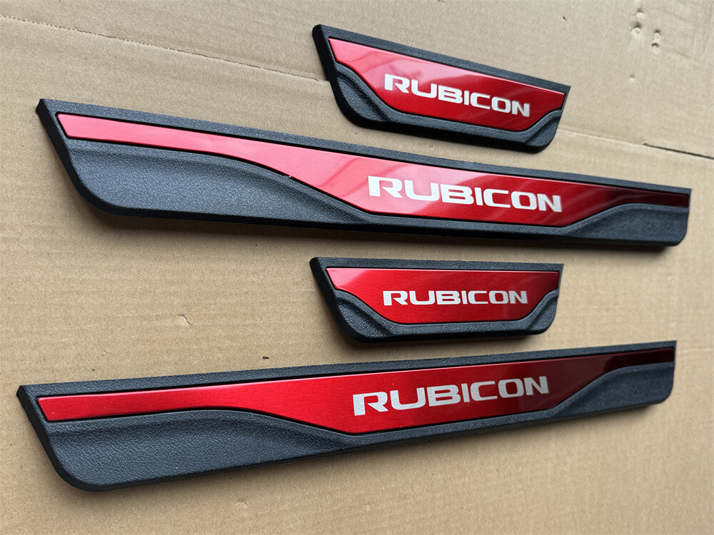 For Rubicon Accessories Car Door Scuff Sill Cover Panel Step Protector Trims X4