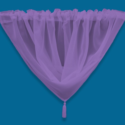 Plain Tasseled Voile Swags All Colours - Net Curtains Voile Swag Valance Pelmet - Picture 62 of 71