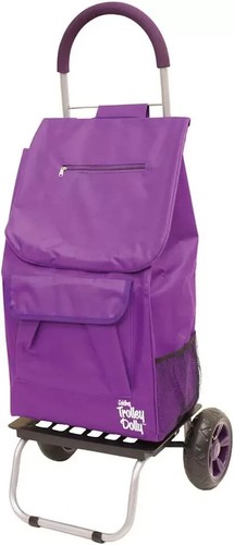 Foldable Grocery Shopping Cart with Wheels, Removable Bag, Portable Rolling Util - Picture 6 of 11