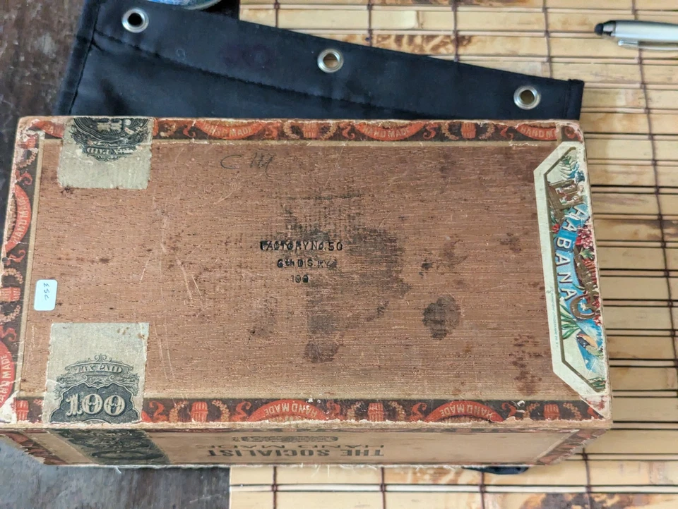 Caja de cigarros socialista de principios de 1900 campaña política era Debs Foto 4 de 4