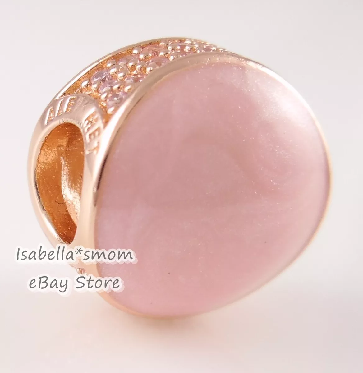 PINK SWIRL Authentic PANDORA Rose GOLD Plated Charm 789306C01 NEW w POUCH