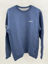 Patagonia Fitz Roy Icon Uprisal Crew Sweatshirt Men XL Women XXL Lagom Blue NWT