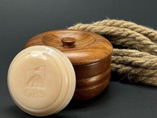 The Shaving Soap Puck With Wood Shave Bowl Mug Sandalwood 80g Man Gift Valentine