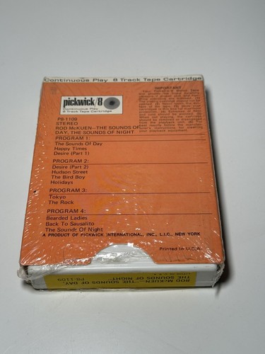 Vintage 8-TRACK Tape ROD McKUEN The Sounds of Day, The Sounds of Night Untested - Picture 3 of 6