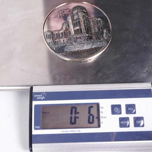 Vintage japanische Gedenkmedaille zu Ehren von Hiroshima Friedensdenkmal Japan - Bild 7 von 7
