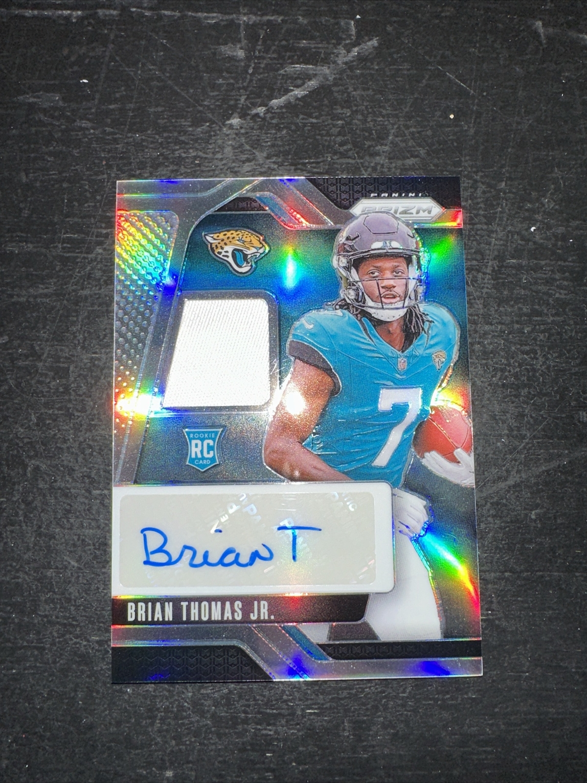 2024 Panini Prizm Brian Thomas Jr. #RPA-BJ Rookie Patch Auto Prizm 38/99 RC