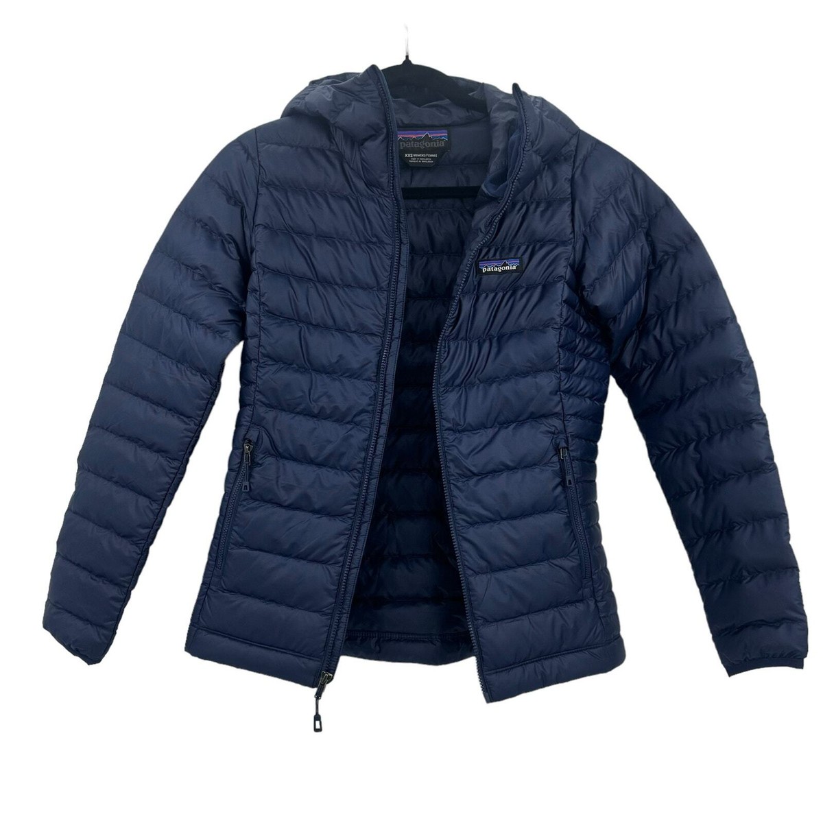 Patagonia Womens Patagonia Down Sweater Hoody Navy Blue Hooded