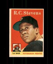 1958 TOPPS BASEBALL CARD PITTSBURGH PIRATES #470 R.C. STEVENS 1ST BASE