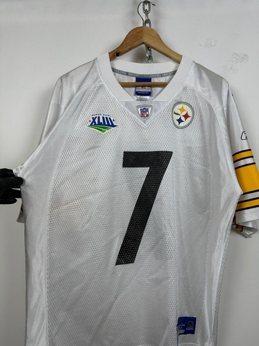 Men's Vintage Reebok Pittsburgh Steelers Roethlisberger #7 Jersey Size M - Picture 15 of 24