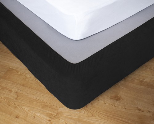 Apartmento STRETCH VALANCE Bed Skirt Wrap 6 Sizes White|Black|Taupe|Flax|Ivory - Picture 13 of 13