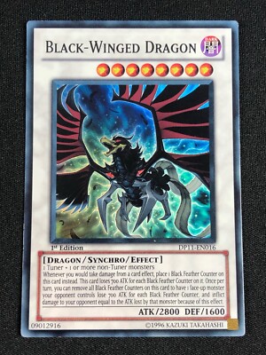 YUGIOH BLACK-WINGED DRAGON DP11-EN016 1ST SUPER NM