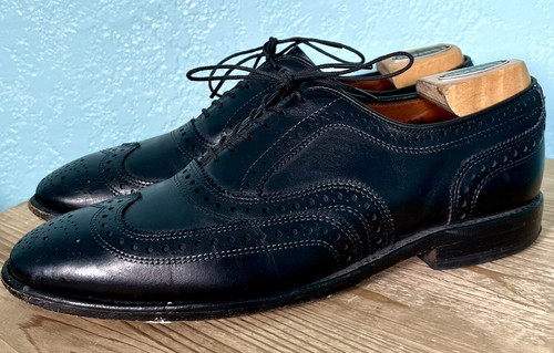 Scarpe eleganti Allen Edmonds 'McAllister' Oxford a coda di rondine da uomo in pelle nera 8,5 D - Foto 2 di 12