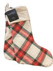Ralph Lauren TWO CHRISTMAS Stockings Plaid Beige Holiday Polo FAST FREE SHIP NWT