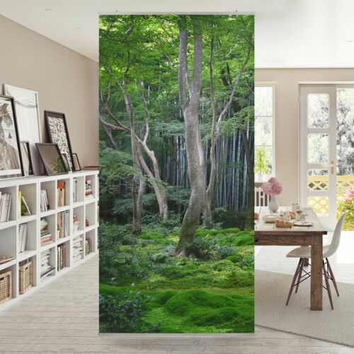 Divisor de espacio bosque japonés 250x120cm cortina cortina de superficie cortina con motivo - Imagen 1 de 4