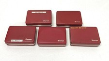 Lot of 5 Starrett Red Vinyl Leather Snap Hinge Case Box NO TOOL 7.5" x 5" 43C