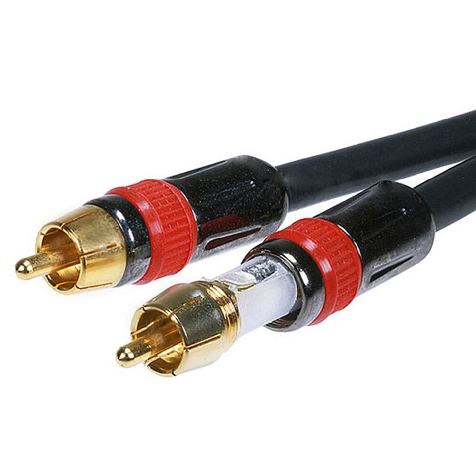 2 Pcs 0.5FT RCA 1 Female to 2 Male Splitter Y Adapter Digital Coax Audio Cable - Image 2 of 3